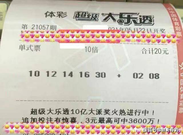体育彩票大乐透21057期