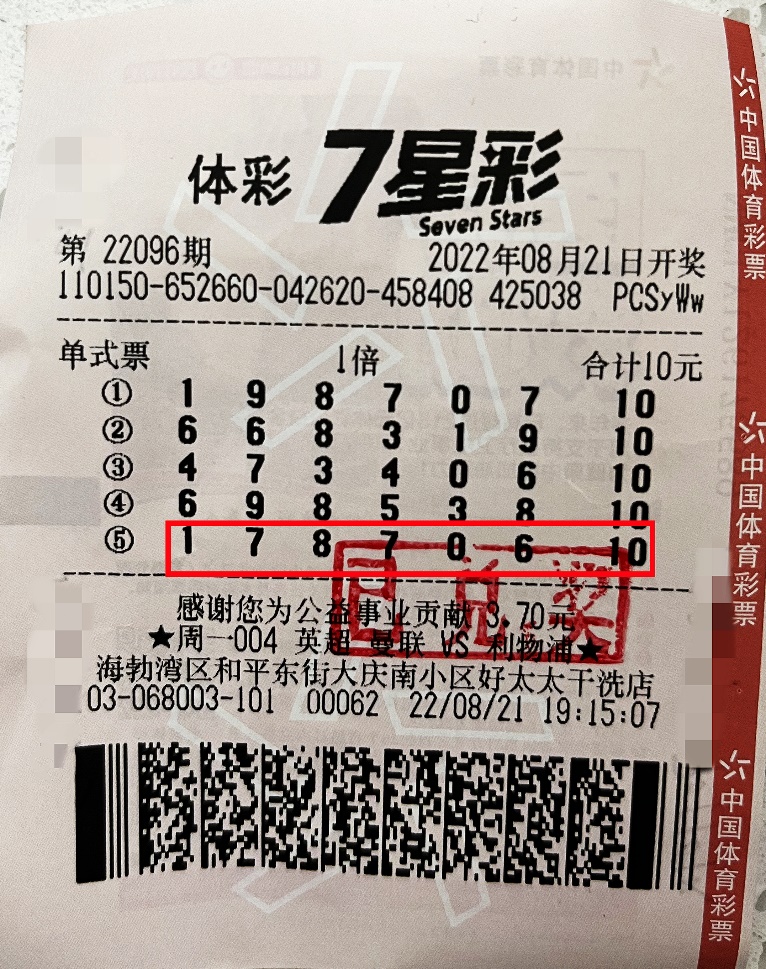 体彩七星彩21080期