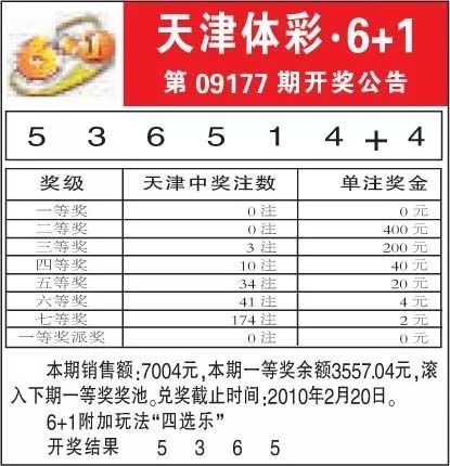 齐鲁风采七乐彩中4个多少钱