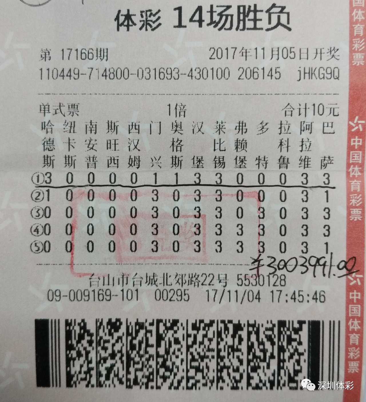 足彩14场中了多少钱
