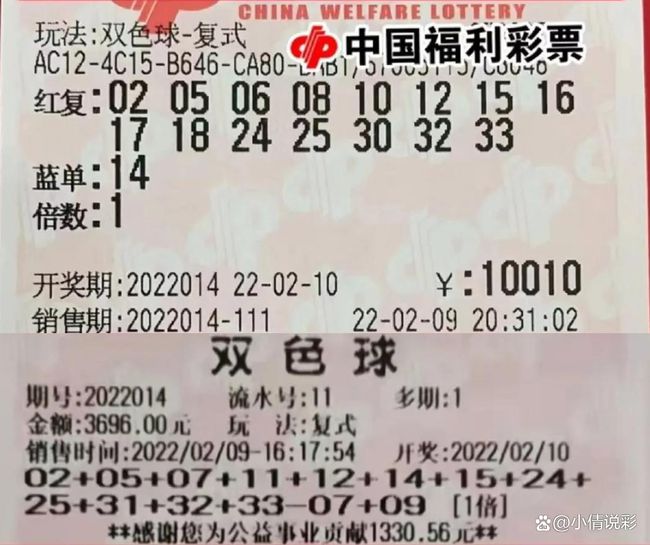 双色球晒票16期
