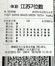 江苏省体育彩票七位数玩法