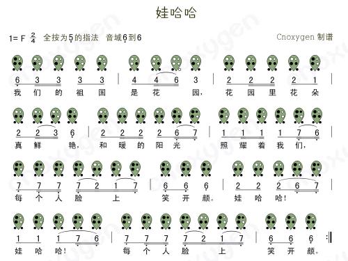 happy123陶笛简谱